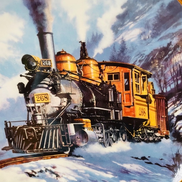 Franklin Mint "Winter on Marshall Pass" collectible plate by Nicolas Trudgjan - Picture 4 of 6